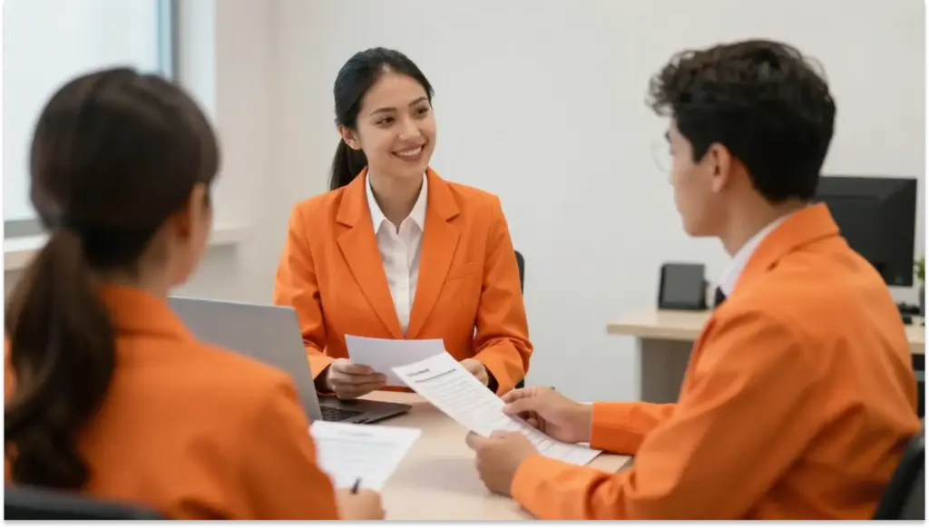 Reunião de equipe de negócios com profissionais jovens e bem vestidos, discutindo planos estratégicos em escritório moderno para impulsionar o crescimento empresarial.