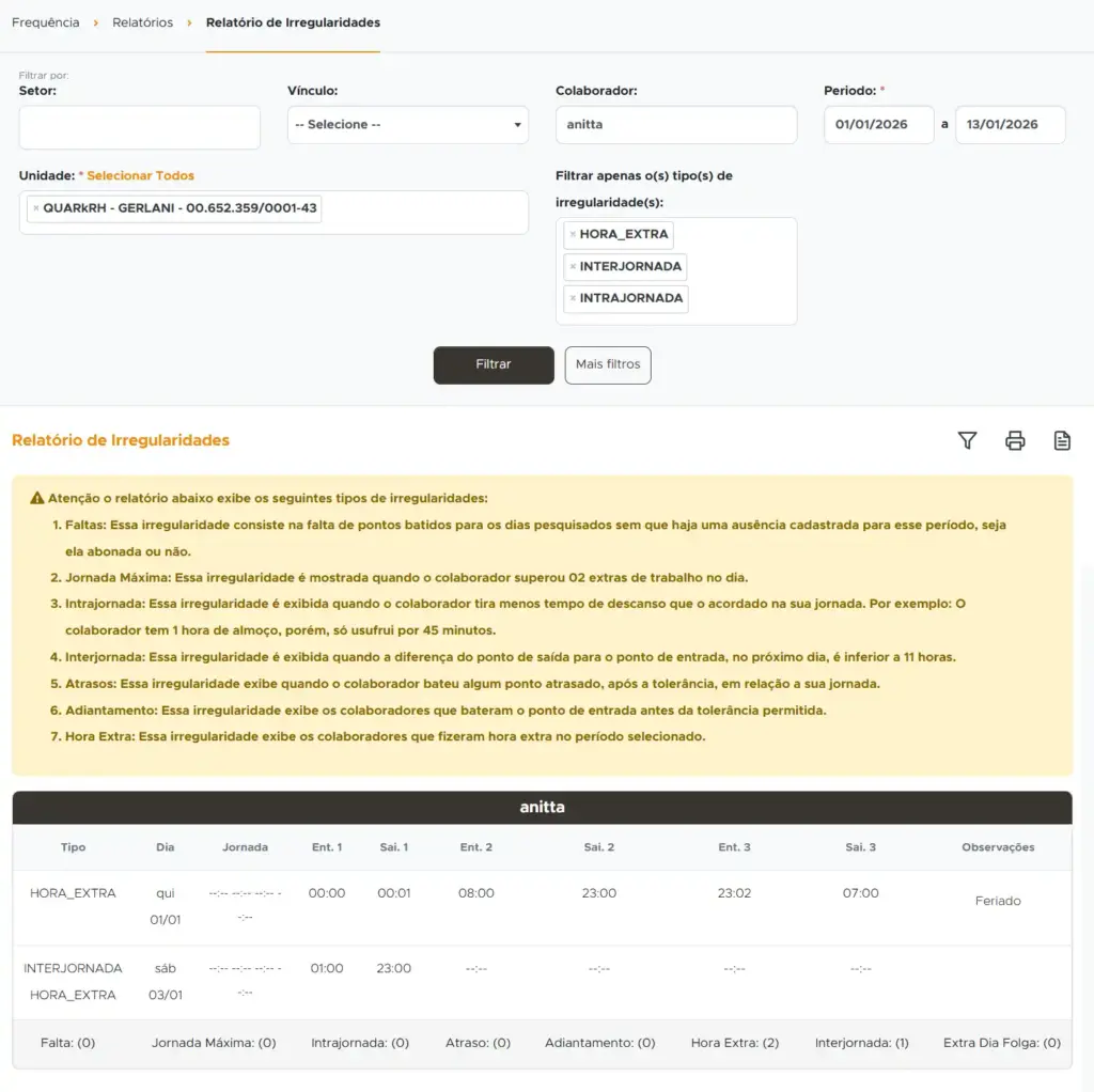 relatorio de irregularidades janeiro 2026 Melhorias de janeiro: mais eficiência para RH e DP