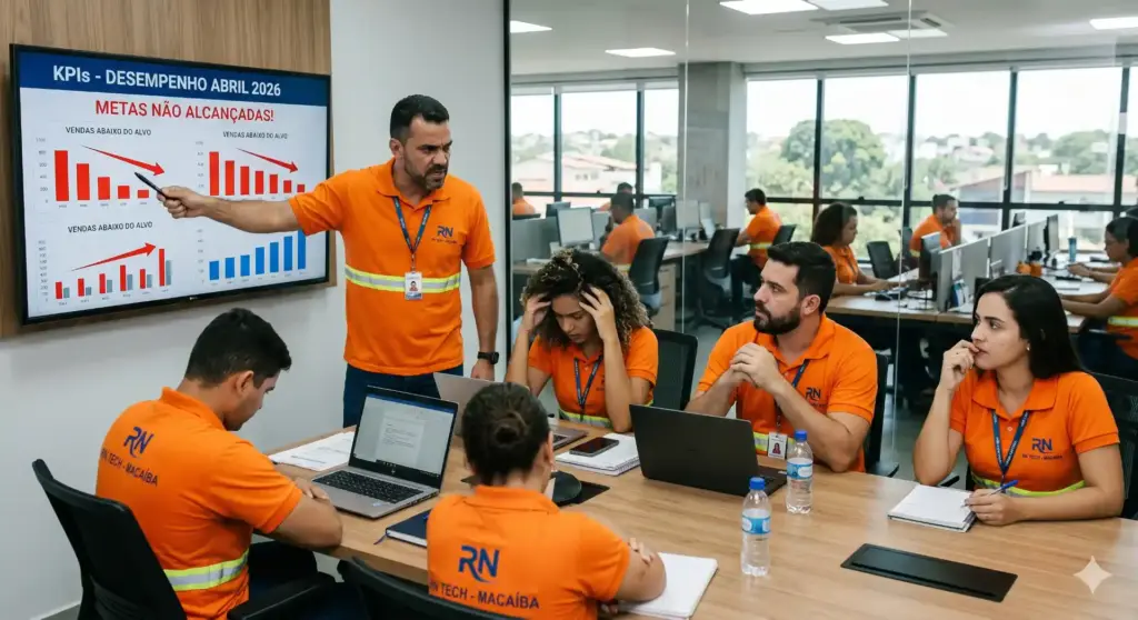 Reunião de equipe no escritório abordando riscos psicossociais no trabalho, exemplos e mudanças com a NR-1 para garantir a saúde mental dos colaboradores.