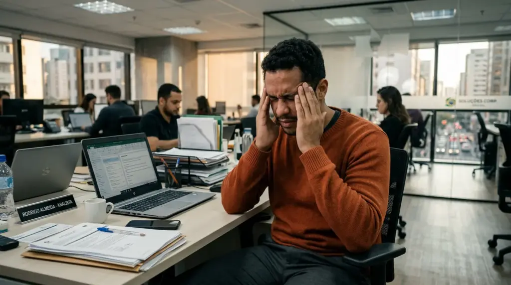 Funcionário demonstra insatisfação no trabalho em contexto relacionado à Rescisão Indireta e aos direitos previstos pela CLT.