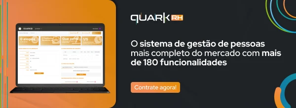 Sistema de gestão de pessoas com mais de 180 funcionalidades, apresentado na tela de um computador portátil, promovendo eficiência no mercado de RH.