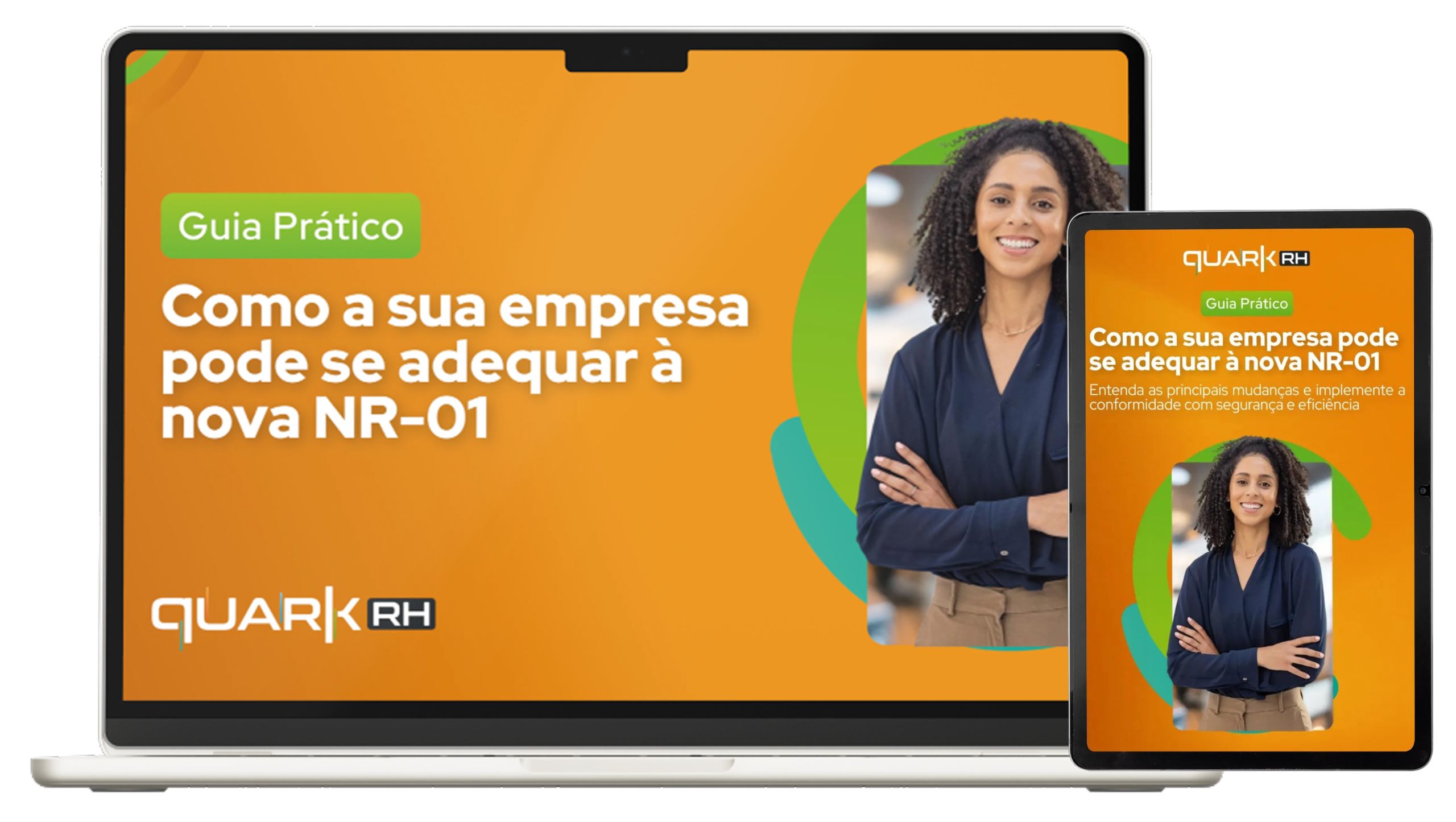Computador com texto sobre E-book NR-01