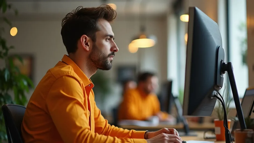homem trabalhando escritorio moderno O que é presenteísmo? Quais os efeitos para sua empresa?