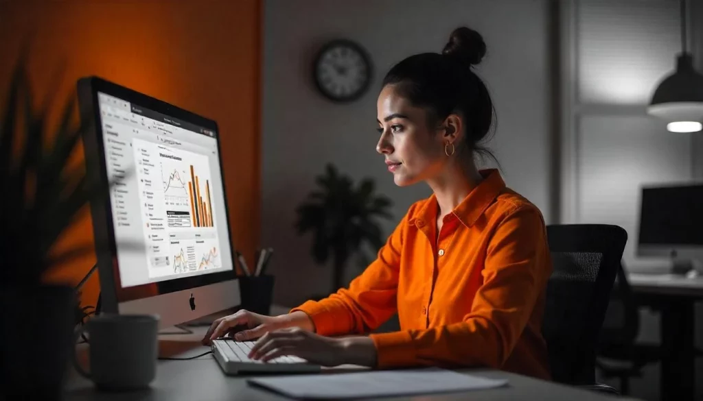 mulher analisando dados marketing digital Analista de RH: O que faz? Como evoluir na carreira?