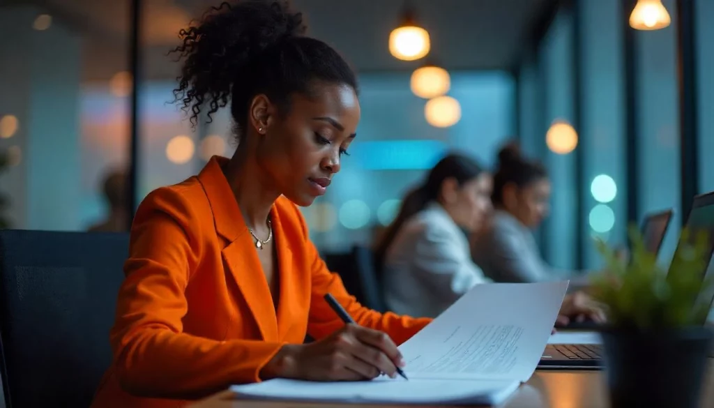 mulher escrevendo escritorio moderno 1 Canal de denúncia como ferramenta de saúde mental