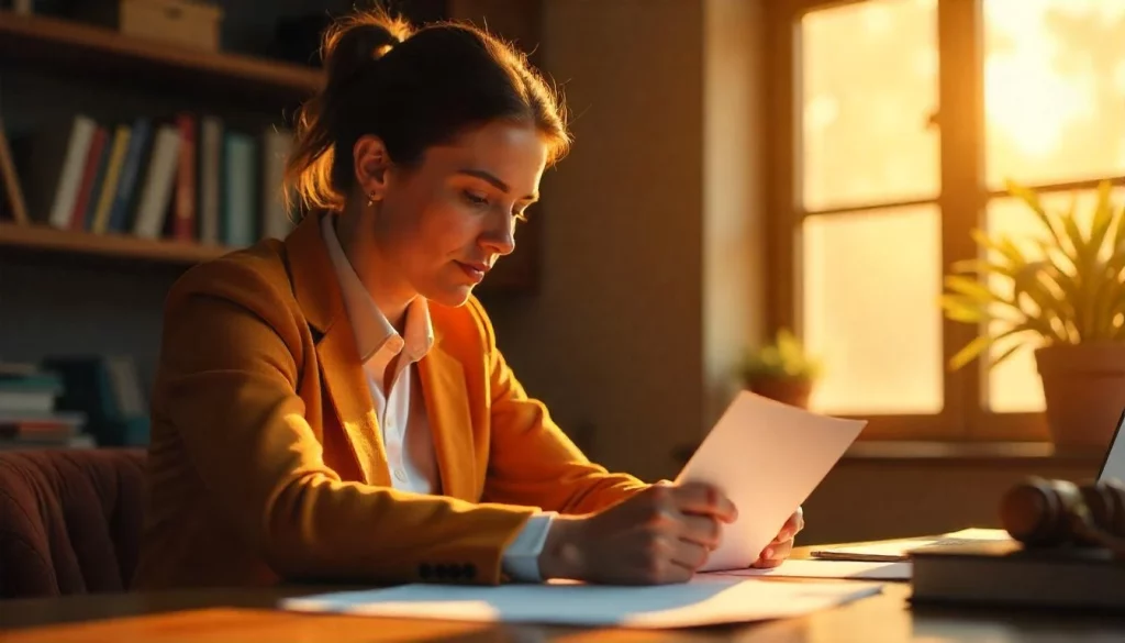 mulher revisando documentos trabalho Canal de denúncia como ferramenta de saúde mental