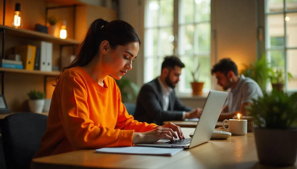 mulher trabalhando laptop escritorio Canal de denúncia como ferramenta de saúde mental