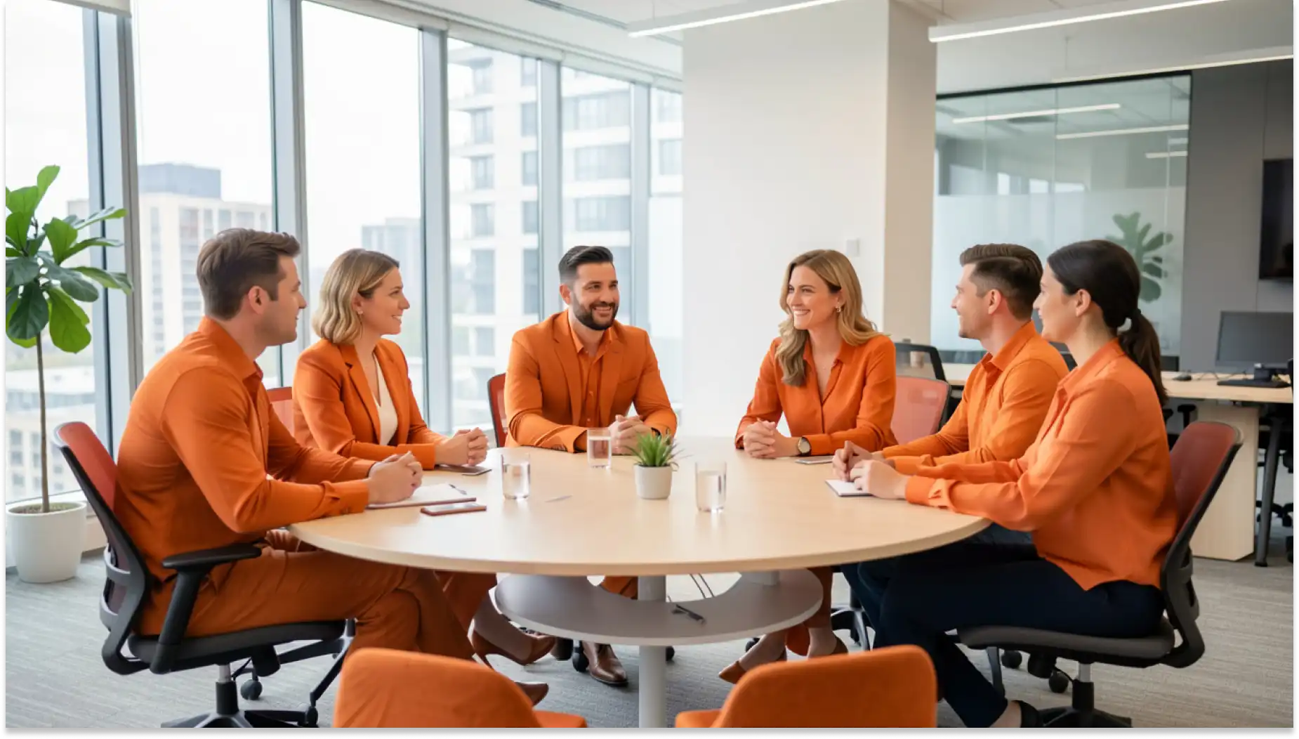 Reunião de equipe para continuar a cultura de Feedback diversa em escritório moderno com ambiente iluminado, discutindo estratégias de negócios e planejamento e feedback colaborativo.