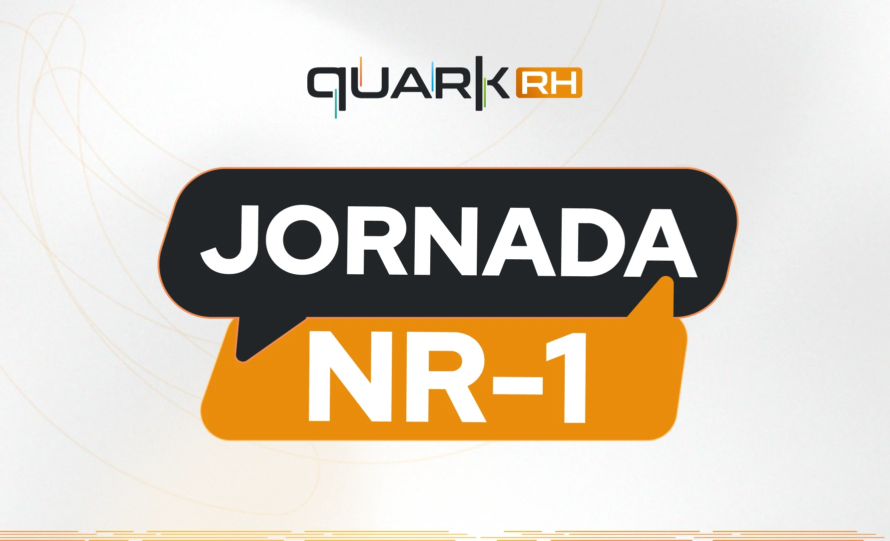 Material gratuito Jornada NR-1 com a marca Quark e o destaque “Jornada NR-1” no layout de capa, com selo e números “NR-1” em destaque sobre fundo claro com linhas decorativas.