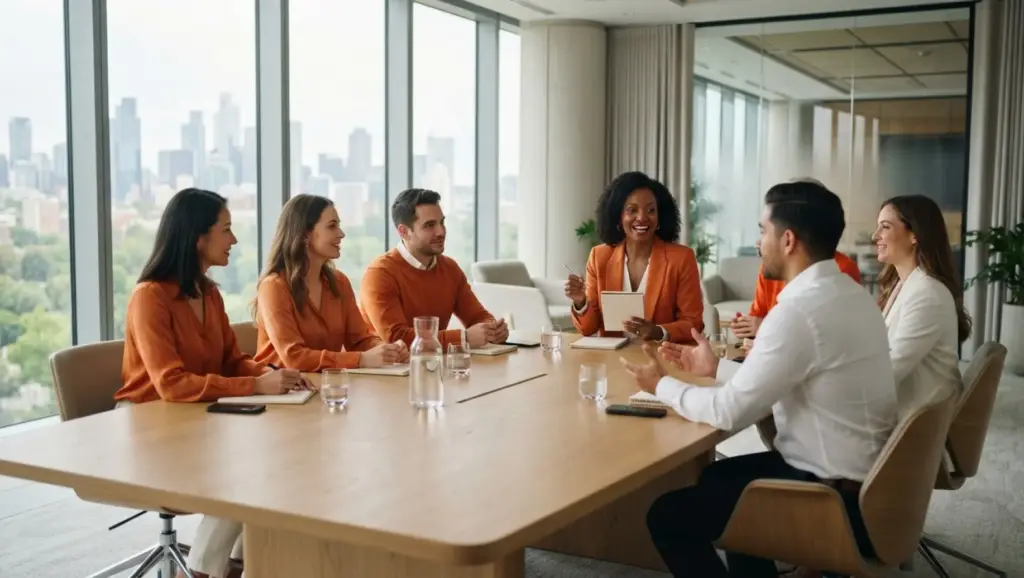 cho equipe reuniao escritorio corporativo discutindo ideias CHO: o que é, o que faz e quanto ganha esse profissional