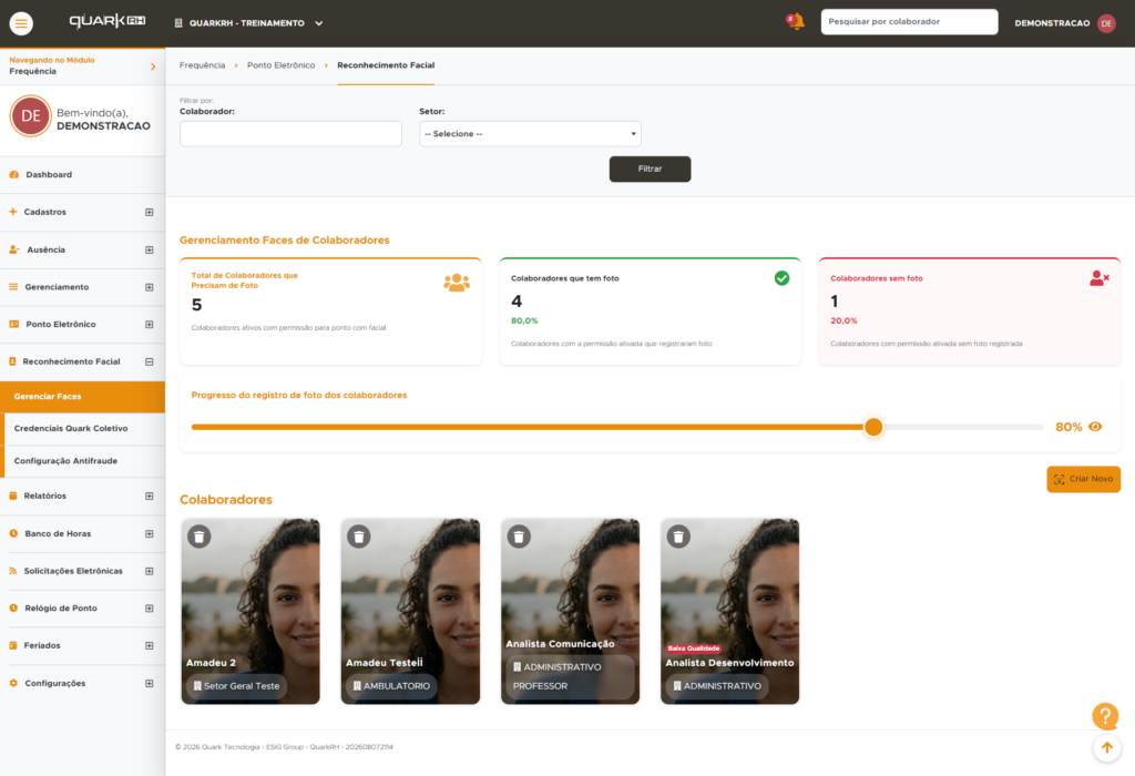 screencapture rh quark tec br app frequencia reconhecimentoFacial gerenciar jsf 2026 08 10 11 22 08 Melhorias Julho 2026: controle, flexibilidade e praticidade